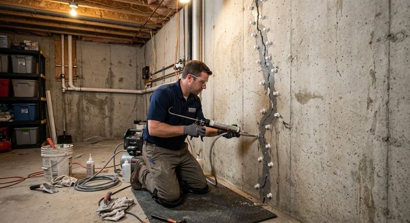 Basement Crack Repair in York, SC