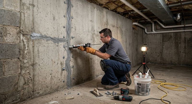 Basement Crack Repair in York, SC