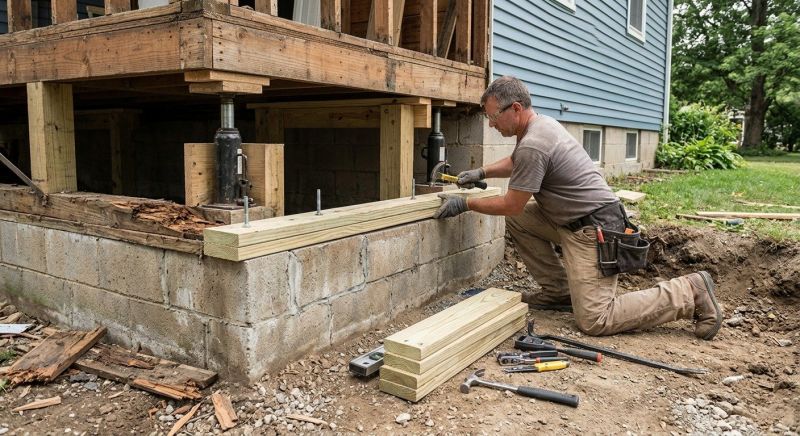 Sinking Foundation Repair in Gaston County, NC